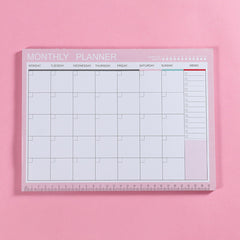 Small Fresh Weekly Planner Desktop Schedule Book with Sticky Notes