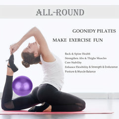 Pilates Mini Exercise Ball and Massage Stretch Ring Set for Workouts