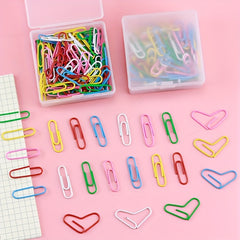 100 Colorful Paper Clip Book Bookmark Clip Office Supplies
