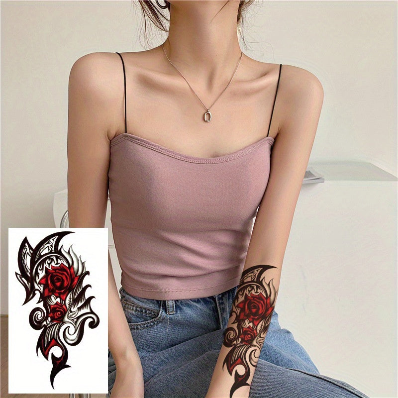 Flower Snake Lion Wolf Tattoo Sticker