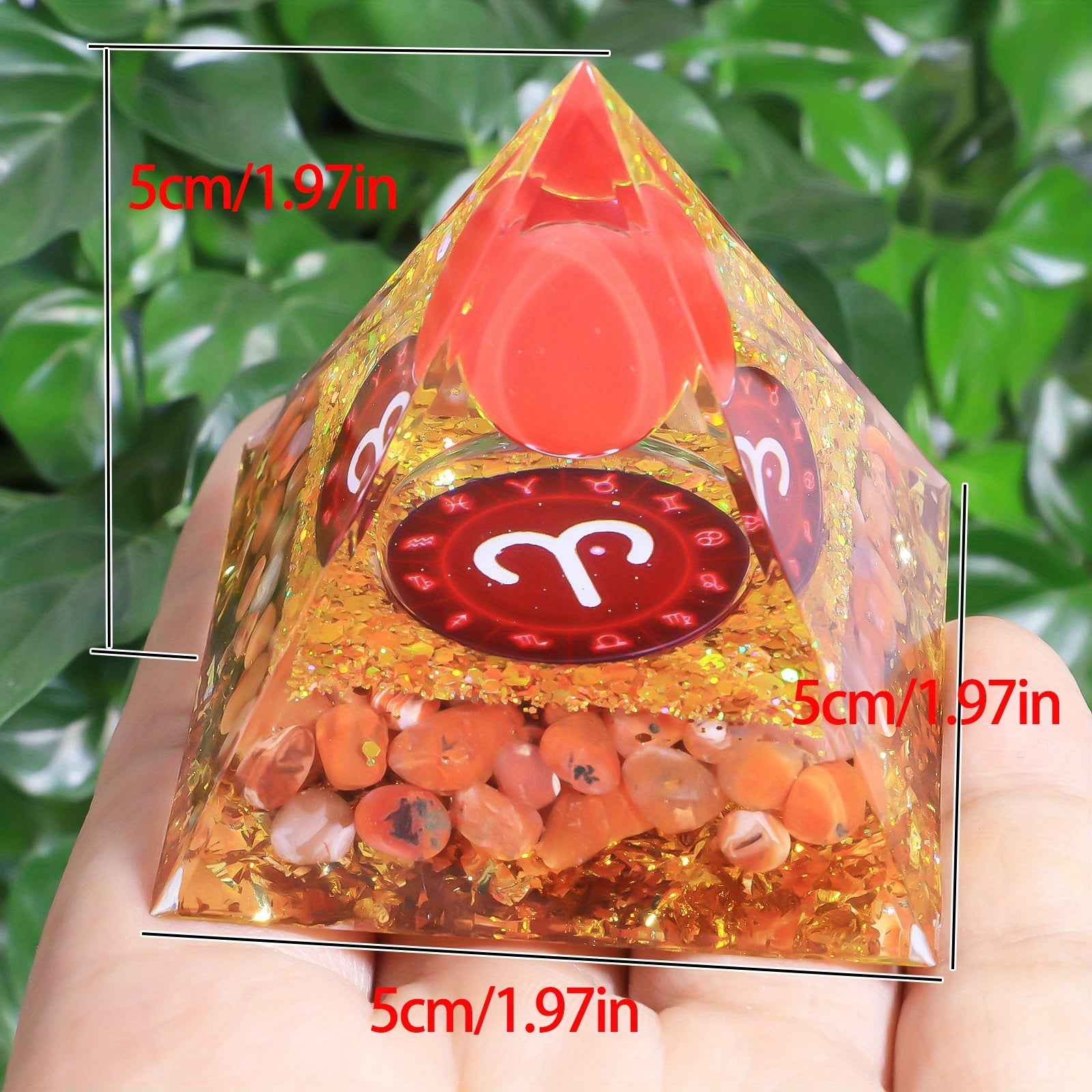 Zodiac Pyramid Amethyst Peridot Healing Crystal