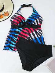  Rainbow Striped Tankini Set