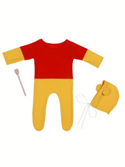 Newborn Bear Photography Clothes Set with Hat for 0-3 Months