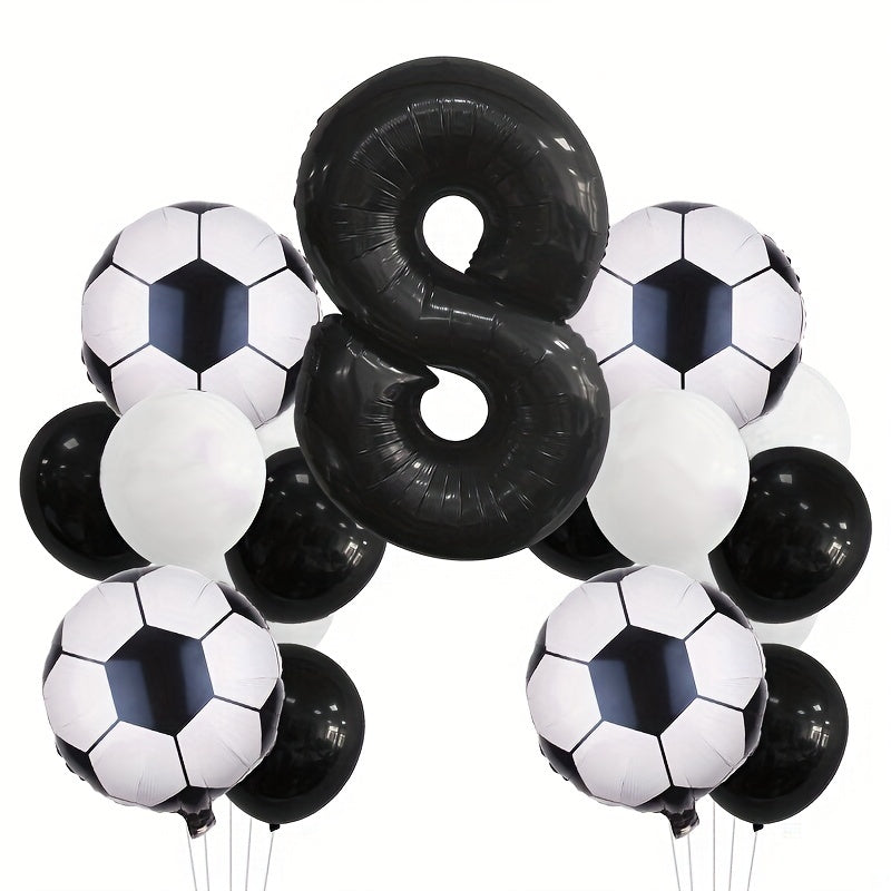 17pcs Football Theme Kids Birthday Party Decor Set