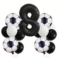 17pcs Football Theme Kids Birthday Party Decor Set