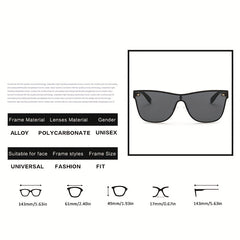 Y2K Retro Frameless Sunglasses Men's Sunshade Anti UV Lightweight Glasses