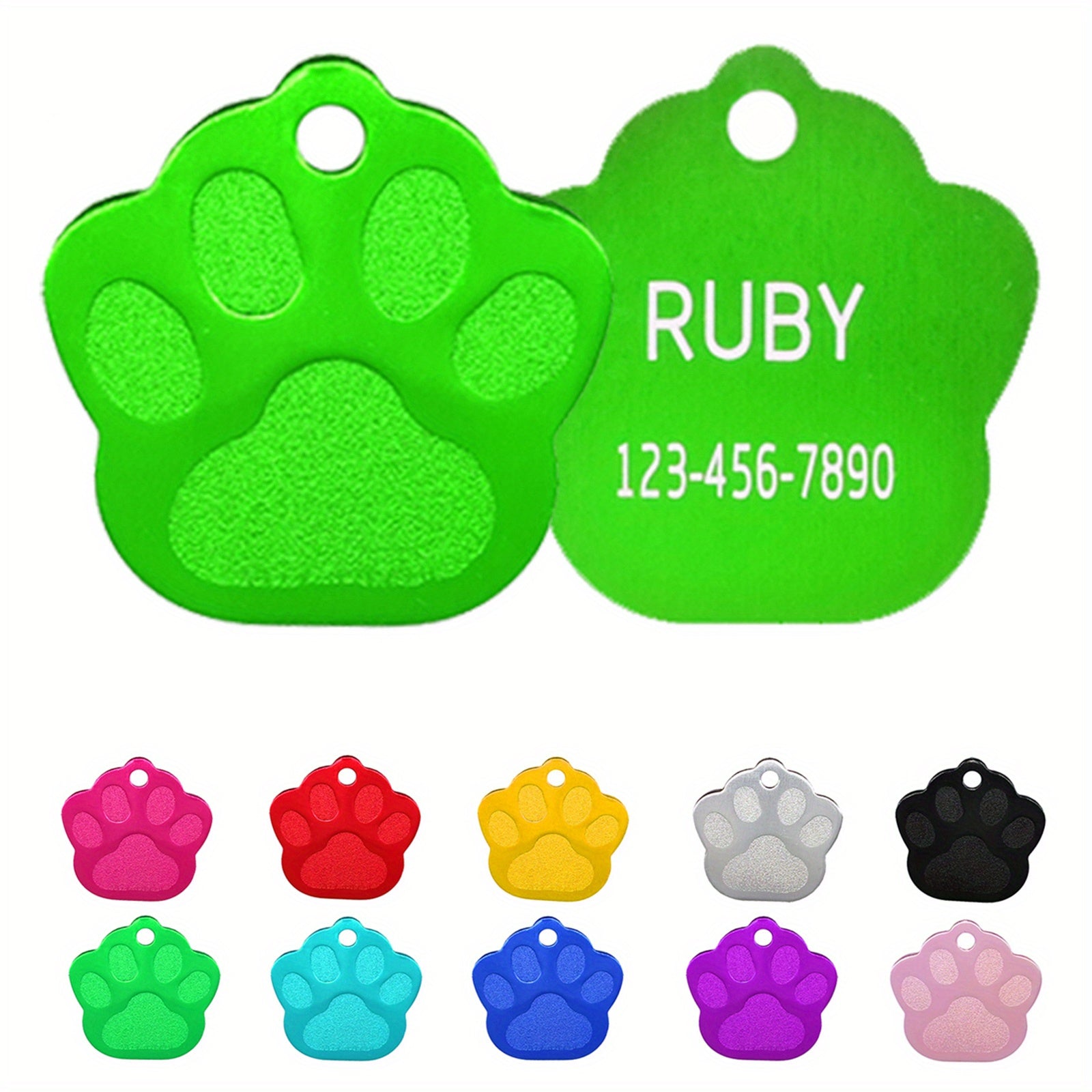 Custom Engraved Pet ID Tag - Name & Number - Cats & Dogs