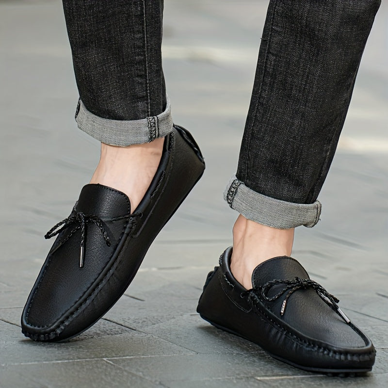 Men's Bowknot Moccasin Loafers Non-slip Driving Shoes