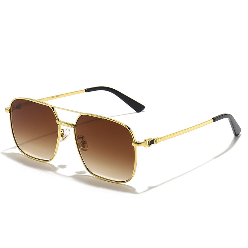 Square Women's Sunglasses Metal Big Frame Sun Glasses Women Retro