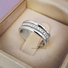 Zircon Rings For Men And Women Plated Silver Jewelry Rings