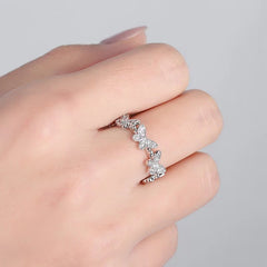 Butterfly Zircon Ring Inlaid Zircon Ring Female Opening Adjustable