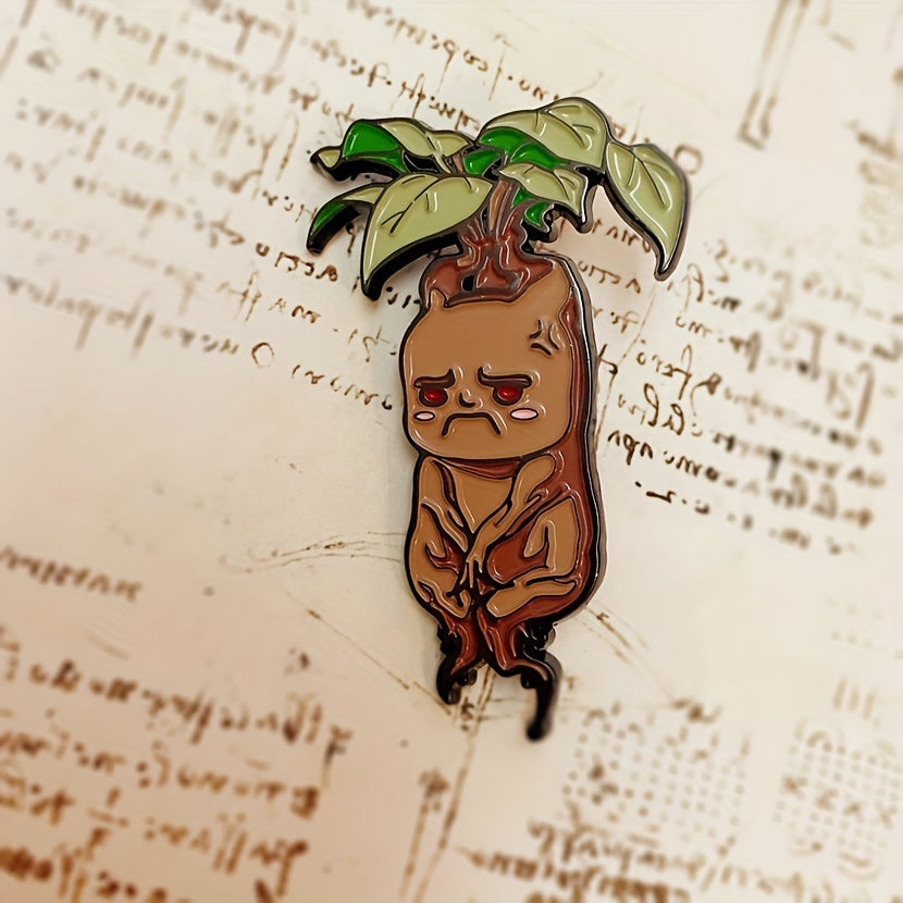 Mandrake Brooch Pin 5.08cm Accessory for Bag, Anime Style Christmas Gift