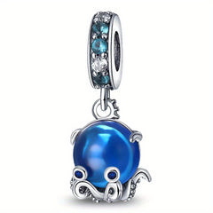 925 Silver Chameleon Charm Bead Pendant for DIY Bracelet