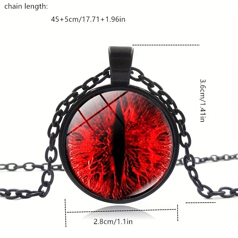 Cat Eye Dragon Eye Necklace Men Women Time Gemstone Pendant Clavicle Chain