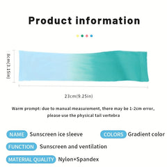 Gradient Ice Sleeve Sunscreen Arm Sleeves UV Protection Cycling Men Women