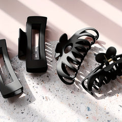 8 Large Hair Claw Clips Matte Texture Style Shark Claw