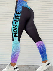 High Waist Ombre Running Leggings Women's Sports Tight Pants