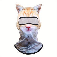 3D Animal Pattern Printed Mask for Summer Outdoor Sun Protection