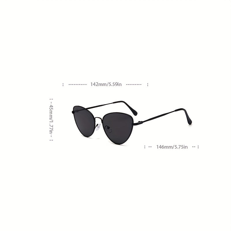 Y2K Cat Eye Metal Sunglasses Retro Anti Glare UV400