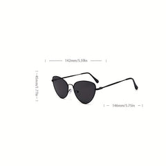 Y2K Cat Eye Metal Sunglasses Retro Anti Glare UV400