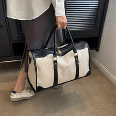 Canvas Travel Bag Retro Luggage Storage Women's Tote & Crossbody Bag