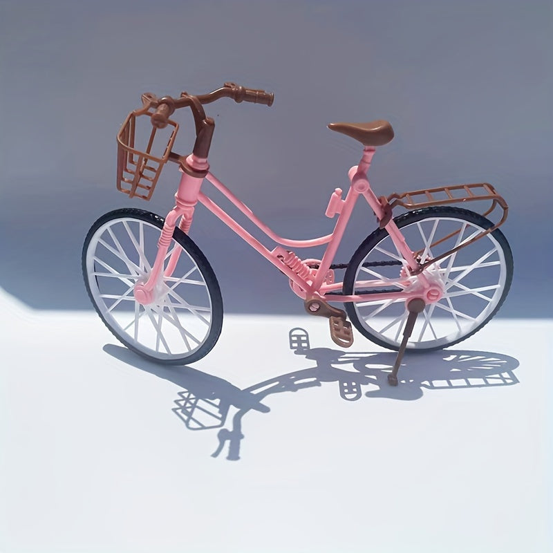 22 Inch BJD Joint Dolls Bike Pink/Brown Two Tone Plastic Doll House Accessories