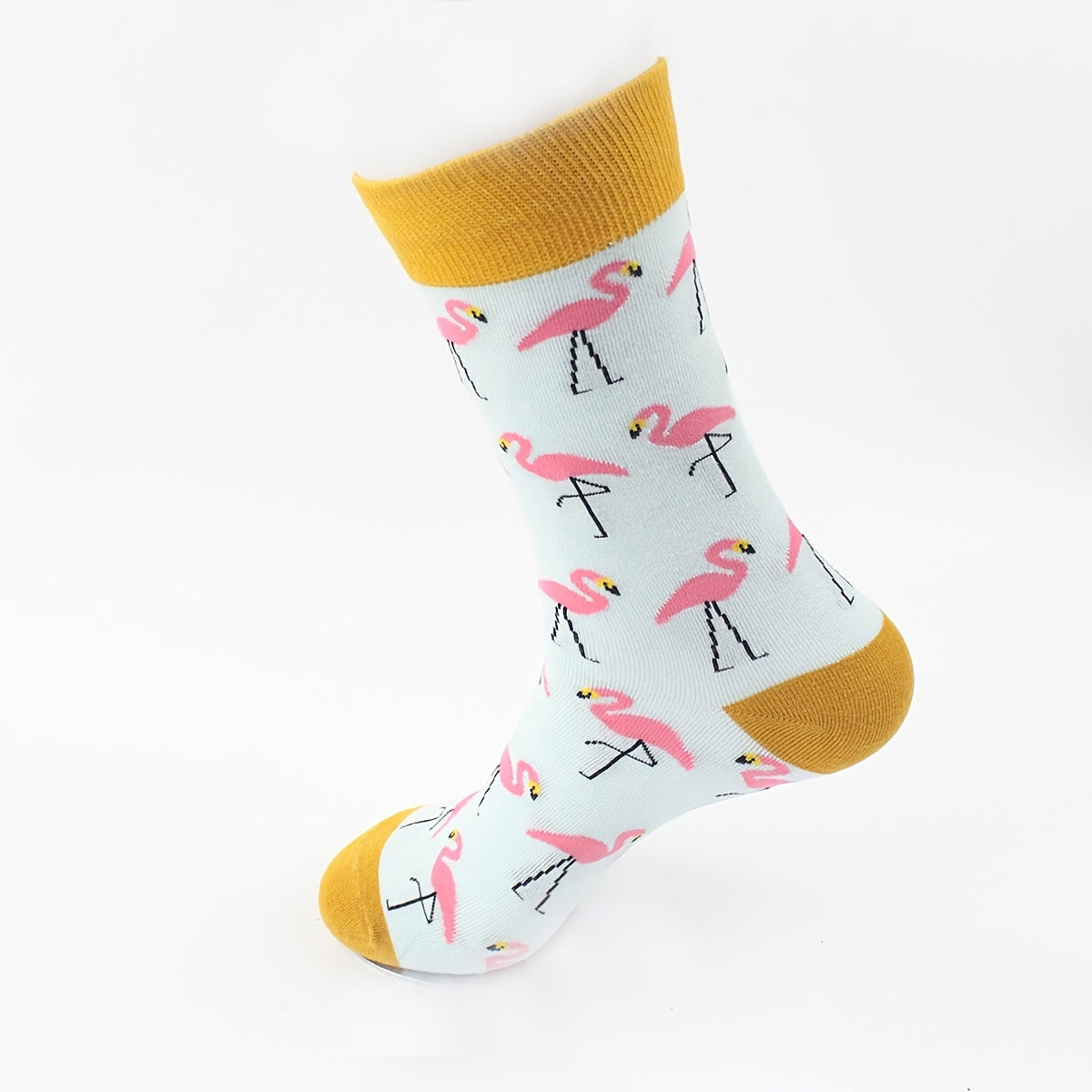 2pairs Flamingo Socks Novelty Christmas Stockings Women's Hosiery