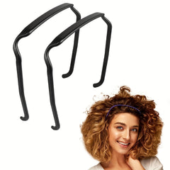 2 Pack Curly Thick Hair Headbands - Invisible Hair Hoop