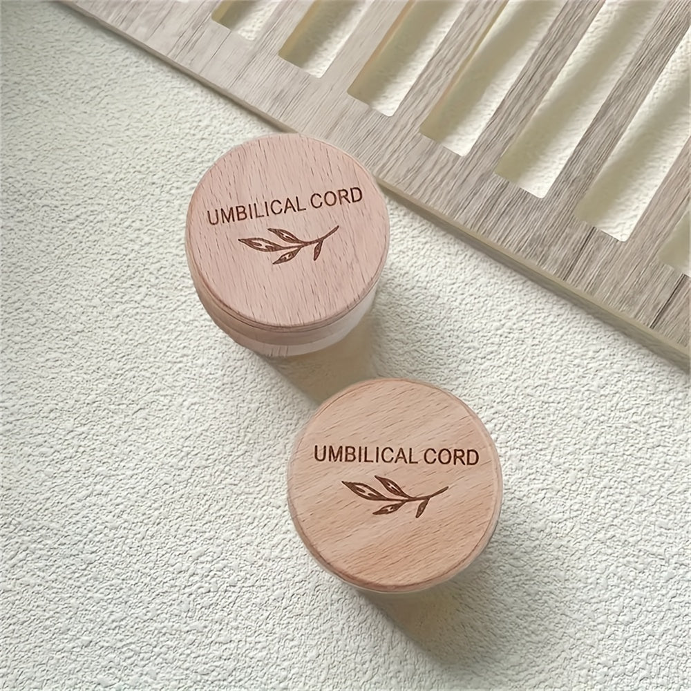 Umbilical Cord Wooden Keepsake Box Hair and Tooth Storage