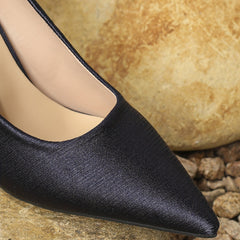 Solid Stiletto Heels Point Toe Pumps Women's Party Heels