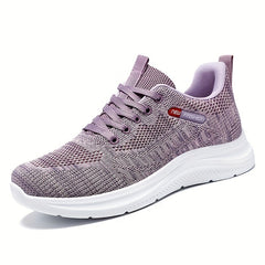 Women's Knitted Sports Shoes Lightweight Low Top Running & Tennis Sneakers