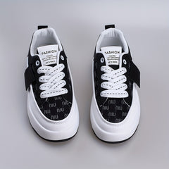 Women's Breathable Mesh Platform Sneakers Casual Lace Up Outdoor Shoes