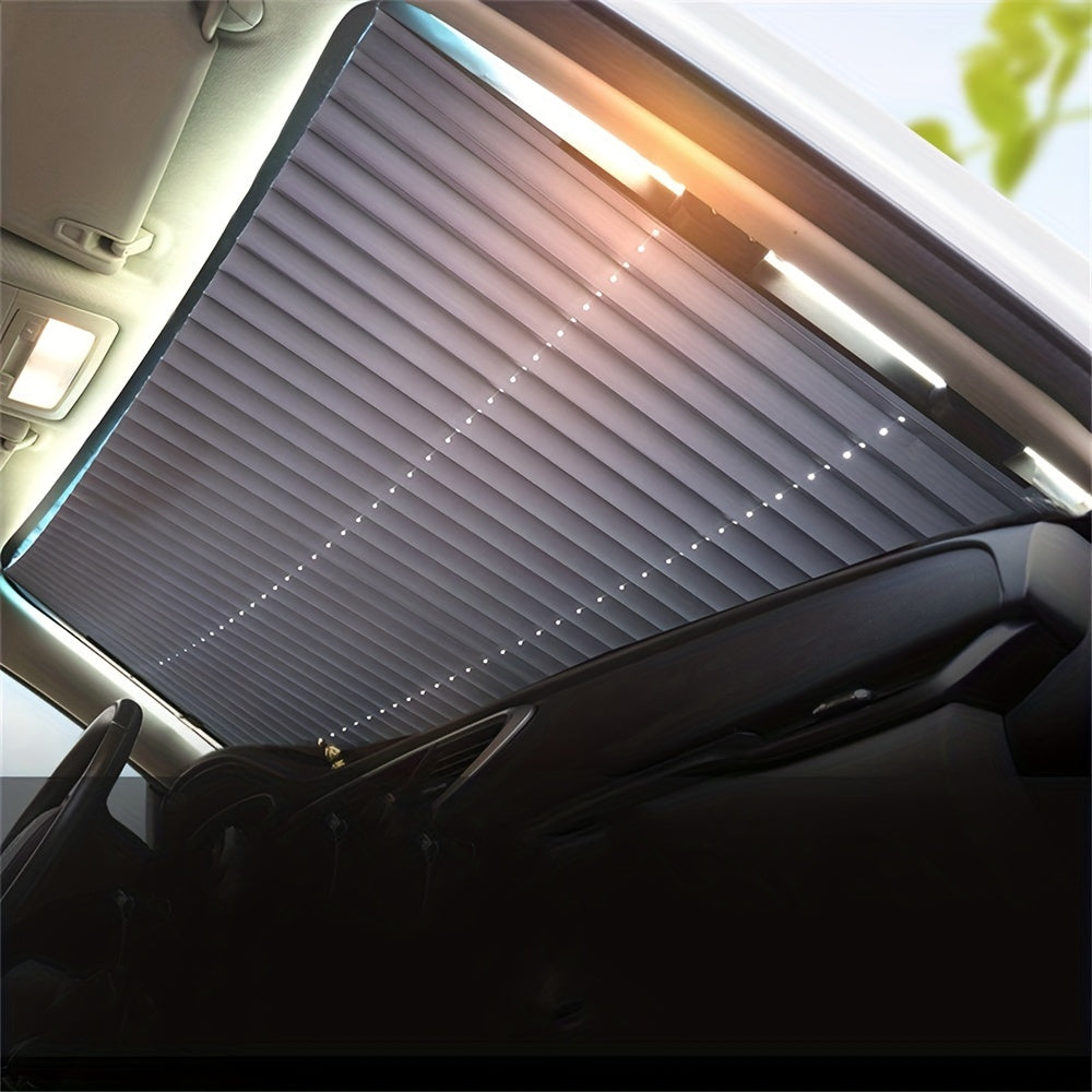 Car Auto Retractable Folding Sunshade Curtain