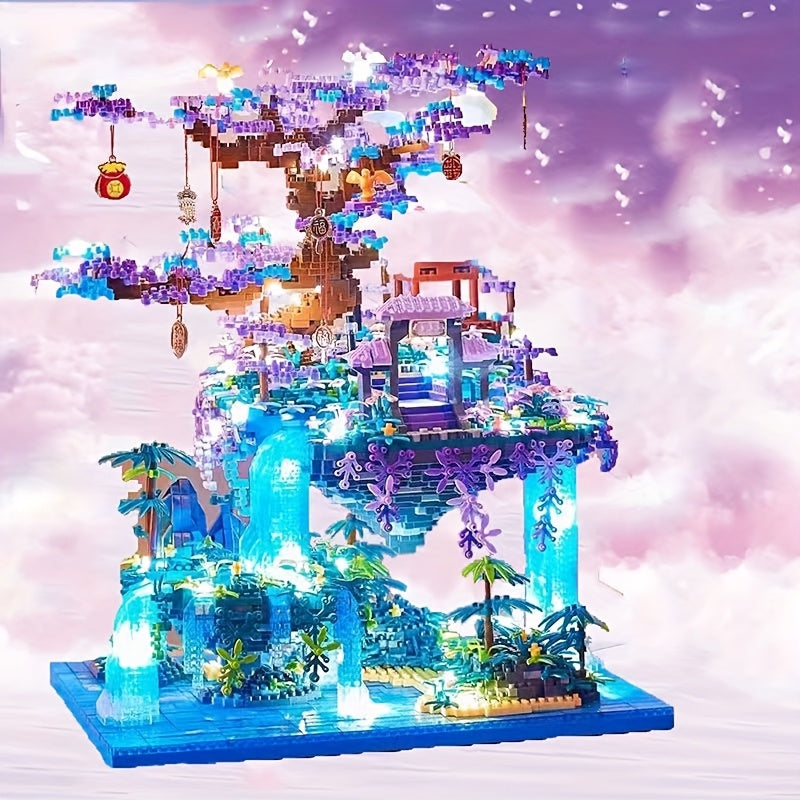 Creative Fairy Tower Handheld Building Blocks Toy ABS Material