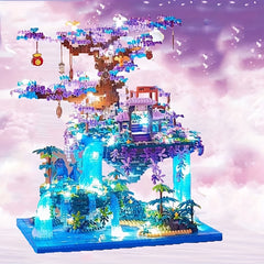 Creative Fairy Tower Handheld Building Blocks Toy ABS Material