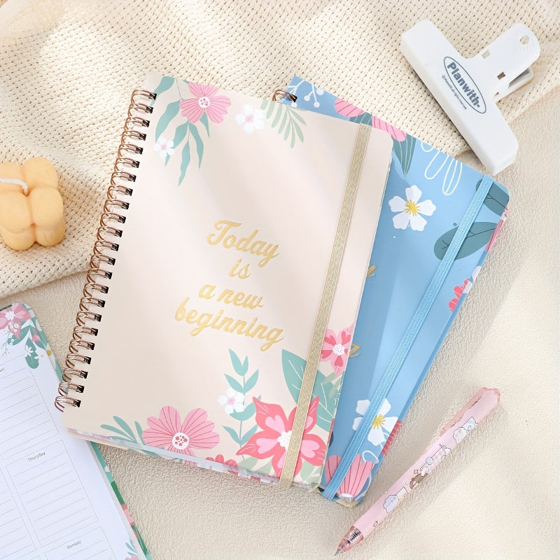 Weekly Plan Book A5 Spiral Notebook Loose leaf English Planner Schedule Diary