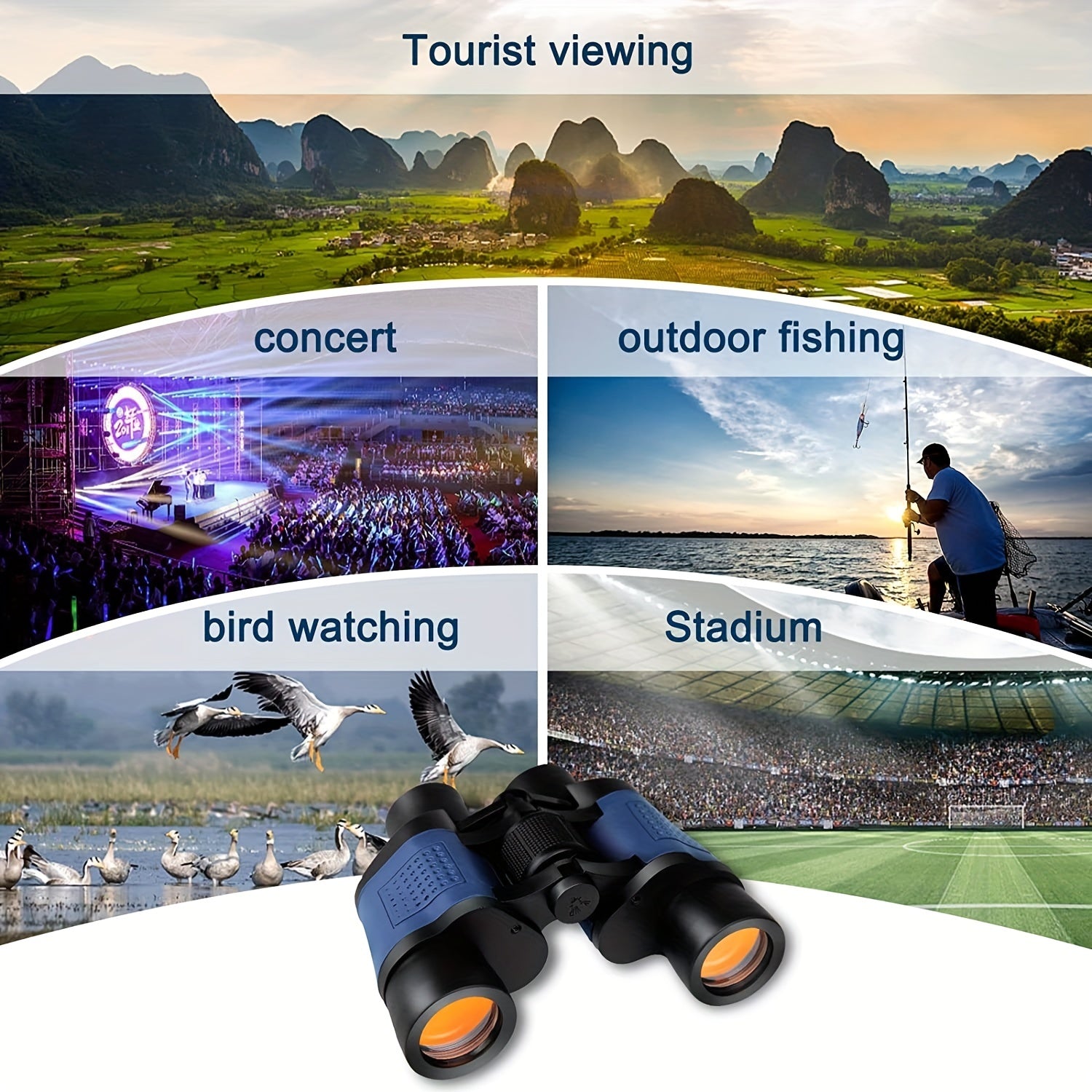 High Power 60x60 Binoculars for Stargazing Bird Watching and Hiking