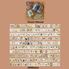 200 Sheets Bronzing Process DIY Stickers for Book Decorations