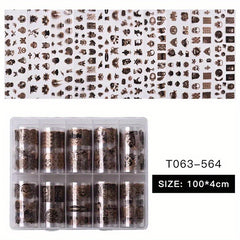 Halloween Christmas Nail Foil Sticker Pumpkin Ghost Bat Santa Snowflake Decals