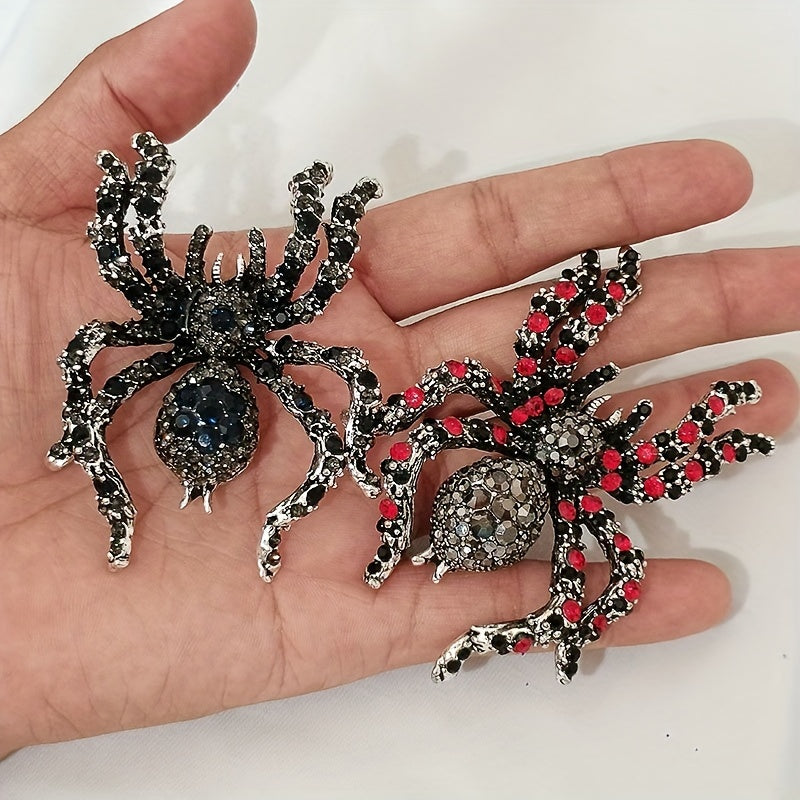 Spider Rhinestone Brooches Insect Pins Jackets Accessories