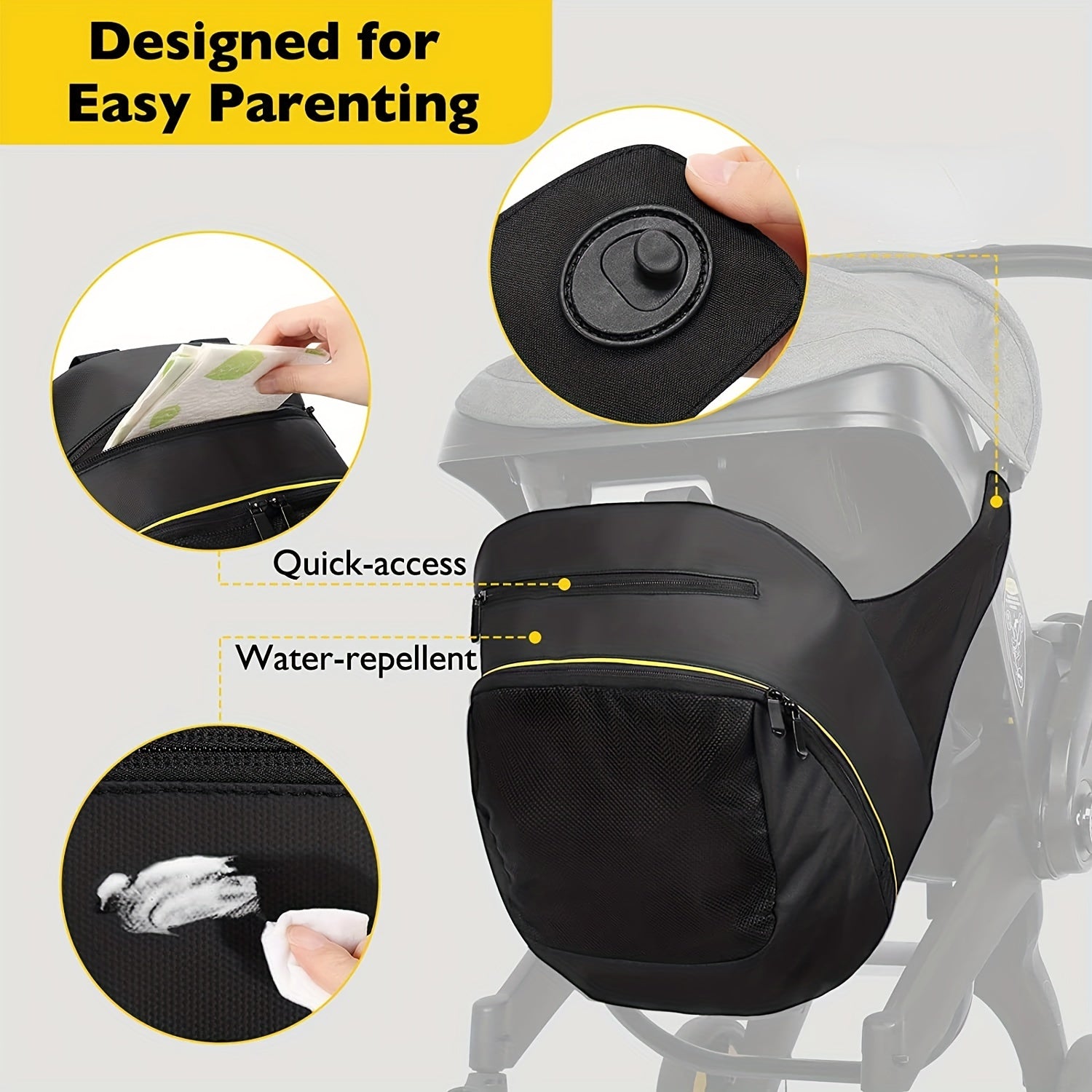 Large Capacity Diaper Bag Backpack with Bottle Holder & Phone Pocket