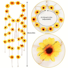 Boho Daisy Hair Rope Hippie Style Headband Women