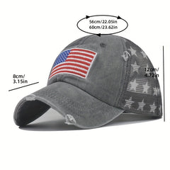 Pentagram American Flag Baseball Cap Outdoor Soft Mesh Cap