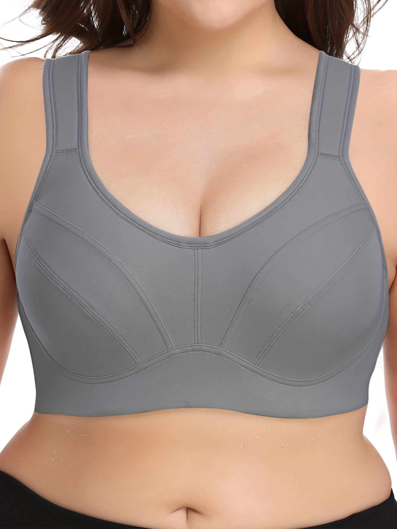  Comfy Sports Bra Full Cover High Impact Supportive Underw