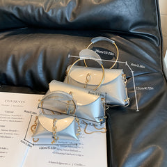 Solid Evening Bag Top Ring Clutch Purse Women's Dinner Banquet Party Hand