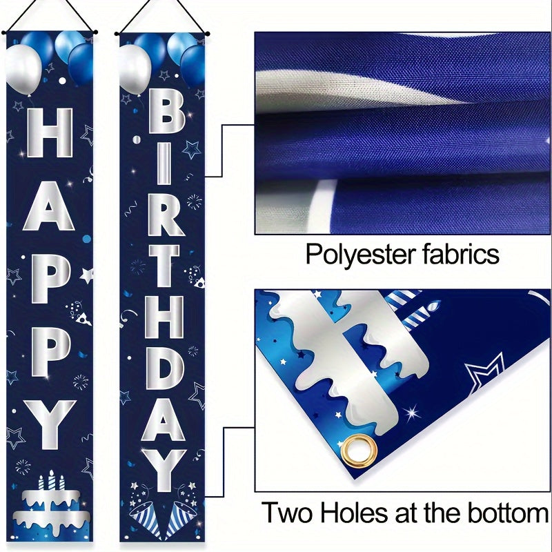 2PCS Birthday Door Banner Party Decoration Home Room Decor