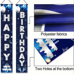 2PCS Birthday Door Banner Party Decoration Home Room Decor