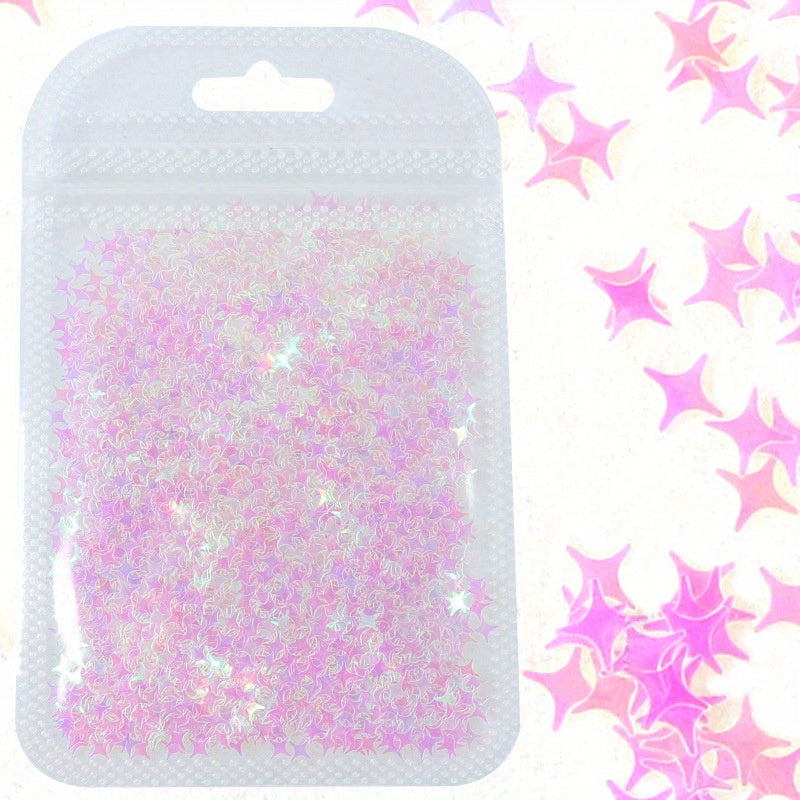 Holographic Star Glitter Flakes Resin Fillers Nail Art