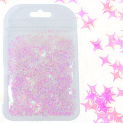 Holographic Star Glitter Flakes Resin Fillers Nail Art