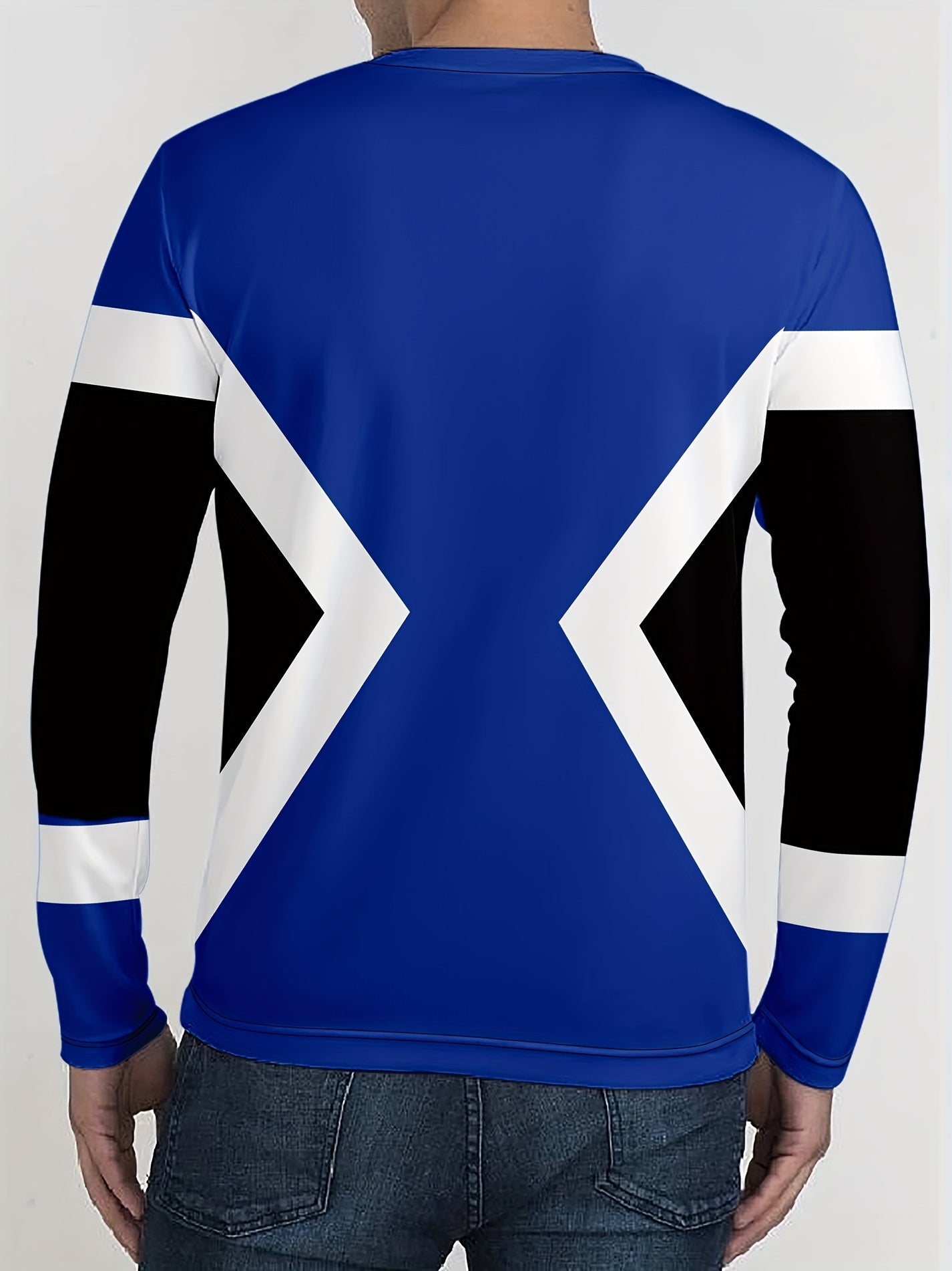 Men's Block Print 2-Piece Outfit: Sweatshirt & Sports Trousers